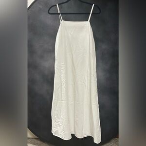 Linen/Cotton Blend Japna White Dress